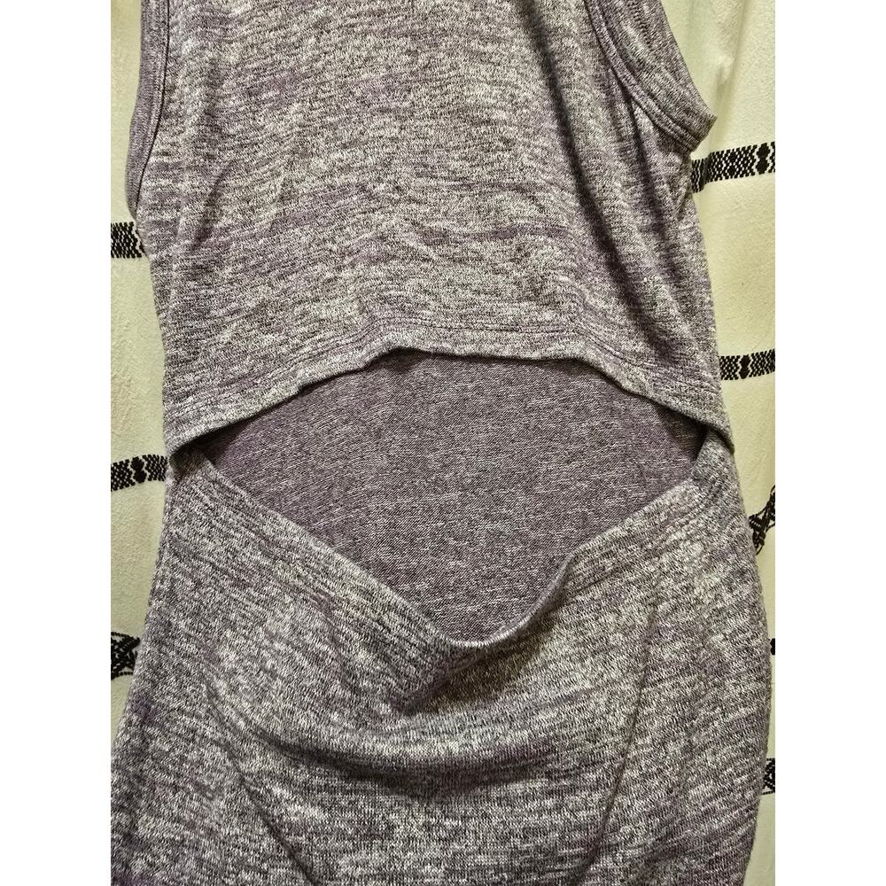 Wilfred Free purple heathered cut out back bodycon sleeveless tank dress small - Picture 6 of 10